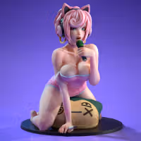 Waifumon Jigglypuff Statue | Pokemon Fan Art by SiryllArt SFW,NSFW 3d printed statue,3d printed,nsfw statue,cosplay pokemon statue,Waifumon Jigglypuff Statue,Pokemon Statue