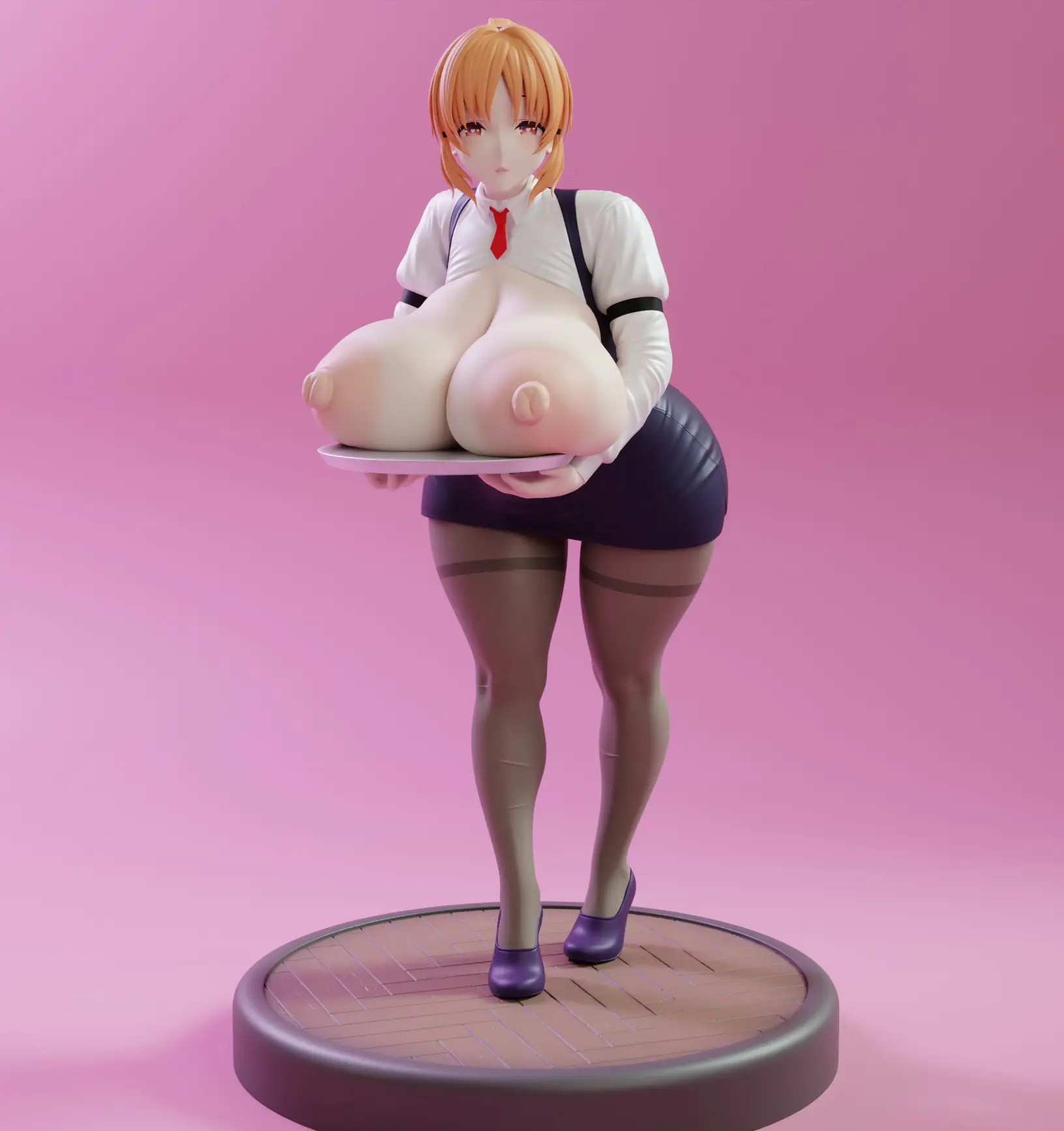 Bartender Girl Statue | Original Fanart von KiTNo SFW,NSFW 3d printed statue,3d printed figure,nsfw statue,Original statue,Bartender Girl statue