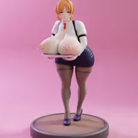 Bartender Girl Statue | Original Fanart von KiTNo SFW,NSFW 3d printed statue,3d printed figure,nsfw statue,Original statue,Bartender Girl statue