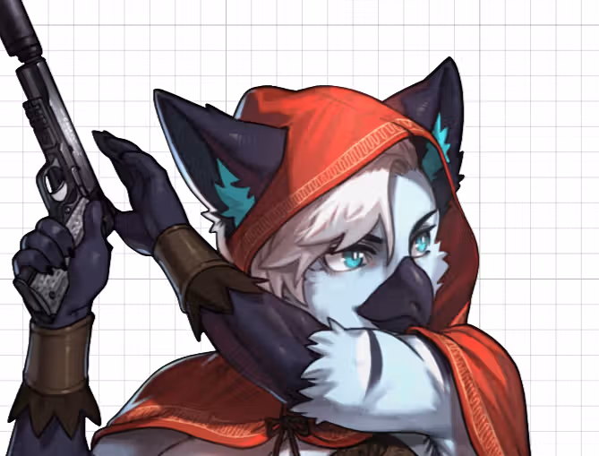 B.B.Hood Furry Sticker | Darkstalkers Vinyl Sticker SFW sfw sticker,stickers,B.B.Hood sticker,Darkstalkers sticker,furry sticker