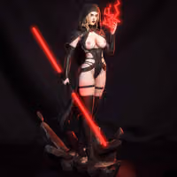 Darth Zannah Statue | Star Wars Fan Art by Abe3D SFW,NSFW 3d printed statue,Darth Zannah Statue,Star Wars statue,3d printed figure,3d printed,nsfw statue