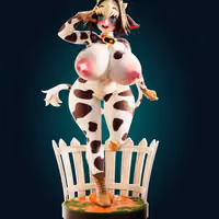 Estatua Bell-Nee Cow Girl Furry | Monster Girl Fan art por Officer Rhu SFW,NSFW,Futa 3d printed statue,3d printed,3d printed figure,Bell Nee Cow Girl Statue,Monster Girl Statue,nsfw statue,furry statue