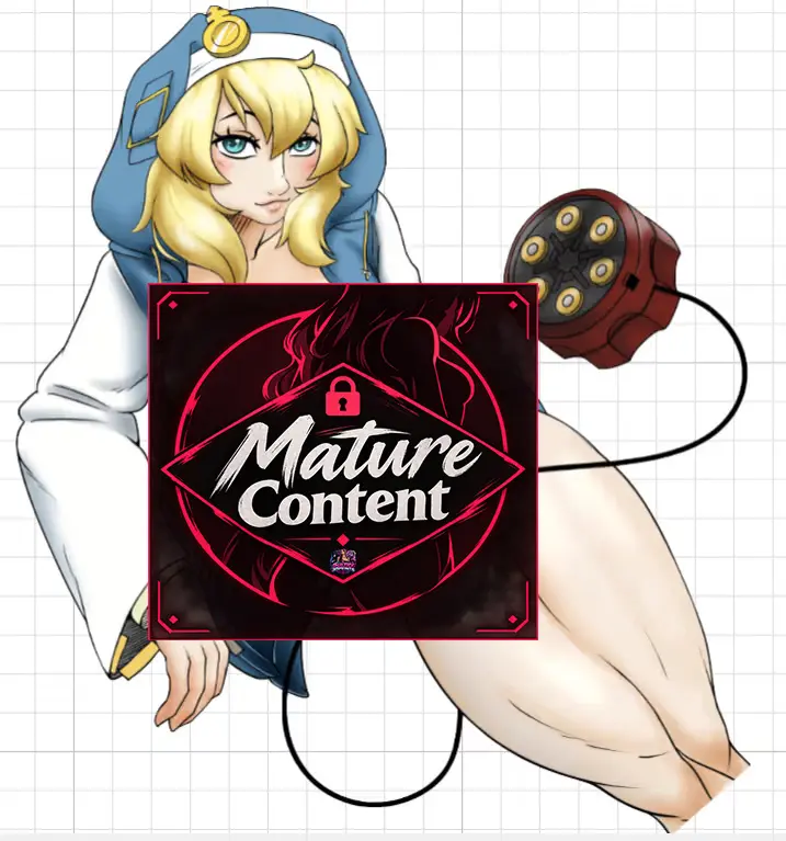 Bridget Lounging Sticker | Guilty Gear Vinyl Sticker NSFW,Futa stickers,Guilty Gear sticker,Bridget sticker,nsfw sticker,futanari sticker,futa sticker