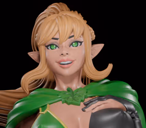 Elf Archer Statue | Original Fan Art by Digital Dark SFW,NSFW,Futa 3d printed statue,3d printed,nsfw statue,futa statue,3d printed figure,Elf Archer Statue,futa figurines,futanari figurines,futanari statue