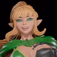 Elf Archer Statue | Original Fan Art by Digital Dark SFW,NSFW,Futa 3d printed statue,3d printed,nsfw statue,futa statue,3d printed figure,Elf Archer Statue,futa figurines,futanari figurines,futanari statue