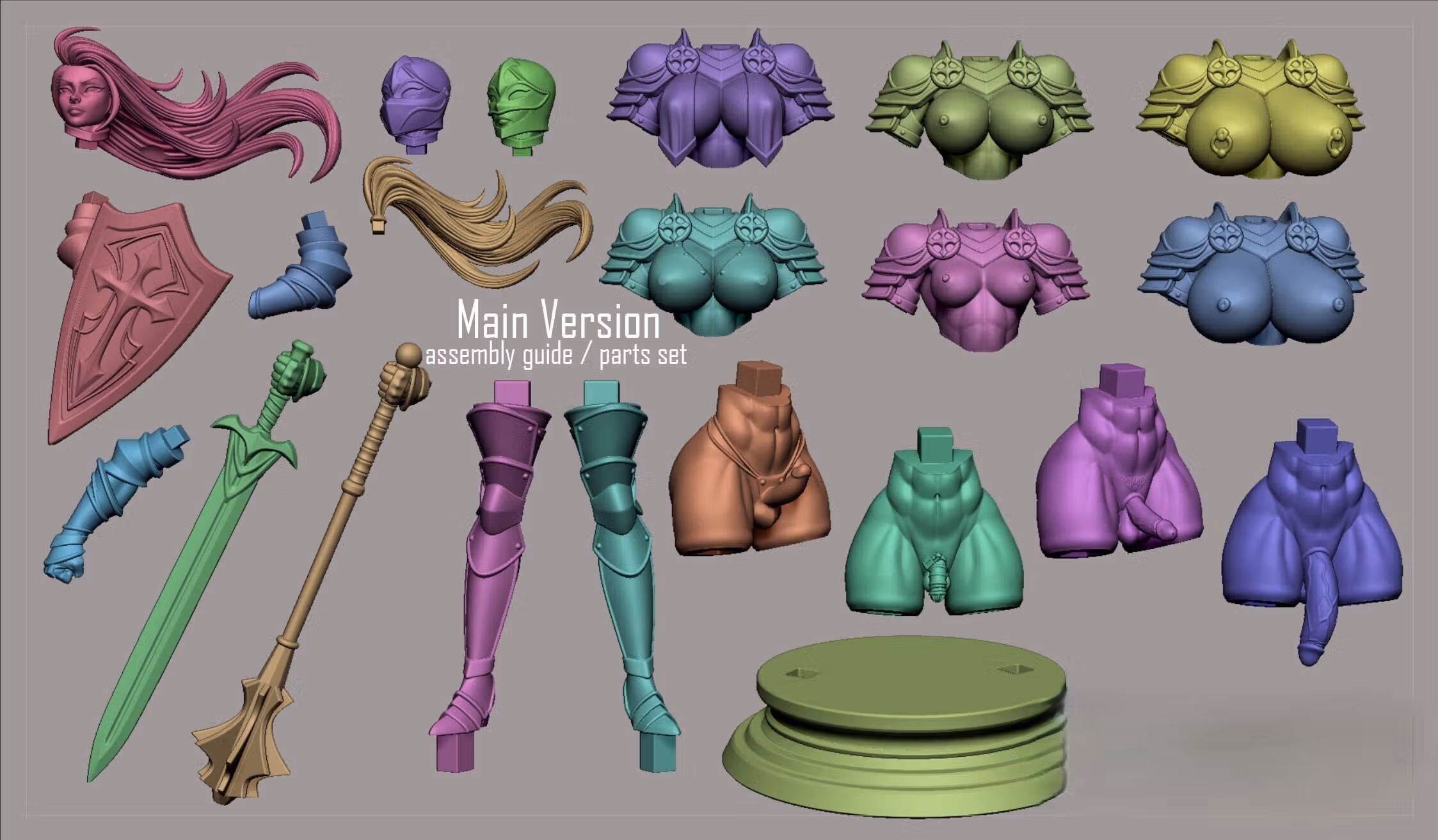 Statua Knight Girl | Fan art DnD di Digital Dark SFW,NSFW,Futa 3d printed statue,3d printed,nsfw statue,futa statue,futa figurines,futanari figurines,futanari statue,3d printed figure,Knight Girl Statue ,dnd statue 