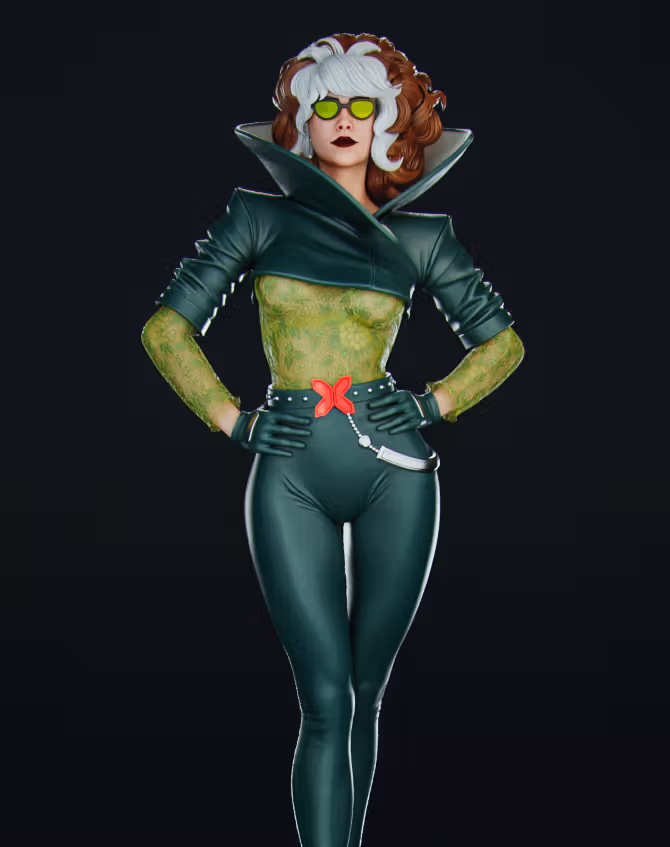 Estatua Rogue Hellfire Gala | Marvel Fan art por Abe3D SFW 3d printed statue,sfw statue,Rogue Hellfire Gala Statue,3d printed figure,3d printed,marvel statue