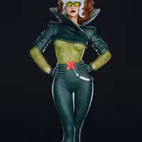 Estatua Rogue Hellfire Gala | Marvel Fan art por Abe3D SFW 3d printed statue,sfw statue,Rogue Hellfire Gala Statue,3d printed figure,3d printed,marvel statue