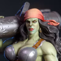Statue Boomka The Orc Pirate | DnD Fan art par TorridaMinis SFW,NSFW 3d printed,3d printed statue,nsfw statue,3d printed figure,Boomka The Orc Pirate Statue,dnd Statue