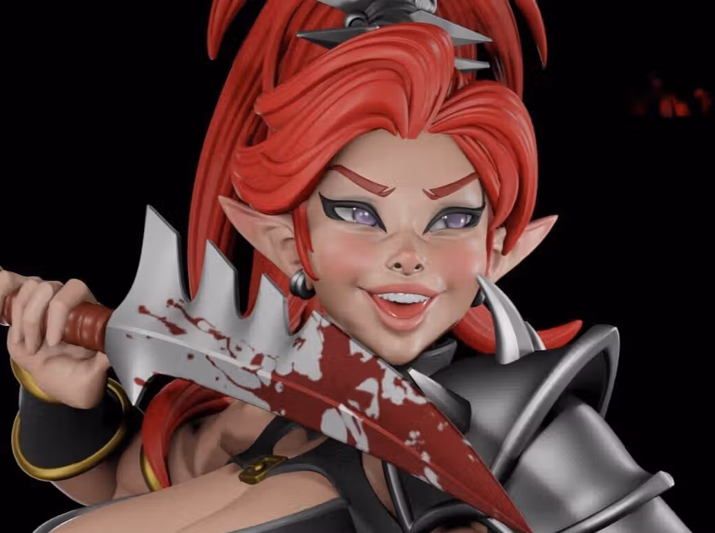Lelith Hesperax Statue | 40k Fan Art by Digital Dark SFW,NSFW,Futa 3d printed statue,3d printed,nsfw statue,futa statue,futa figurines,futanari figurines,futanari statue,3d printed figure,Lelith Hesperax Statue,warhammer 40k statue