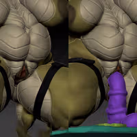 Statua Cocodrile Trap Furry | Original Fan art di MorganMorningstar NSFW,Futa 3d printed statue,3d printed,3d printed figure,Cocodrile Trap Statue,Original Statue,futa statue,futa figurines,futanari figurines,futanari statue,nsfw statue,furry statue