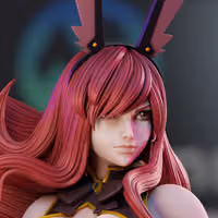Erza Scarlet Statue | Fairy Tail Fan Art by 3Dmoonn SFW 3d printed,3d printed statue,Erza Scarlet Statue,Fairy Tail statue