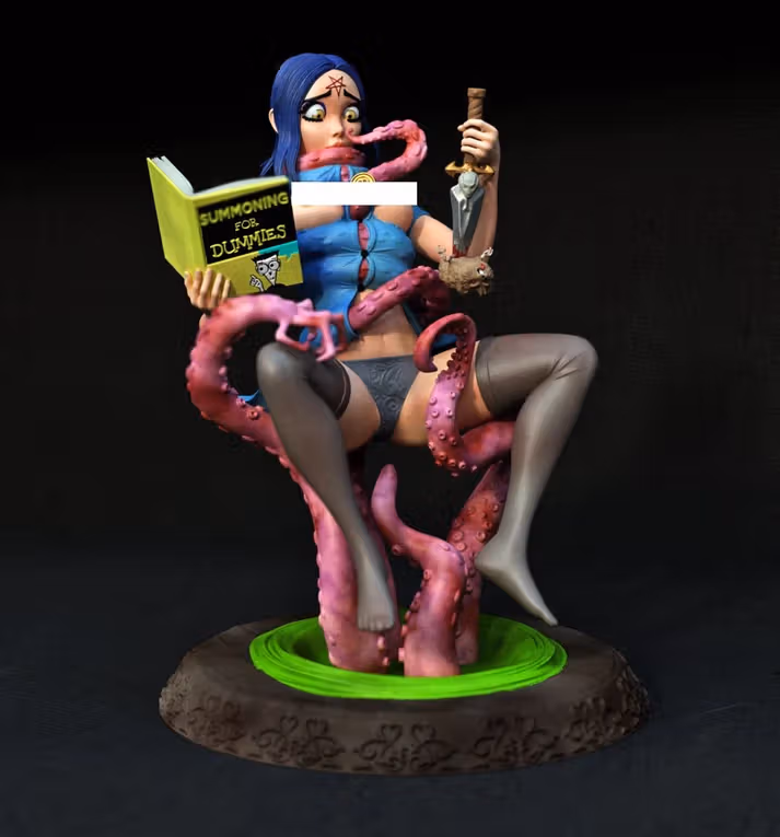 Raven BDSM Statue | DC Fanart von Exclusive3dprints NSFW 3d printed statue,3d printed,nsfw statue,3d printed figure,Raven statue,Teen Titans statue