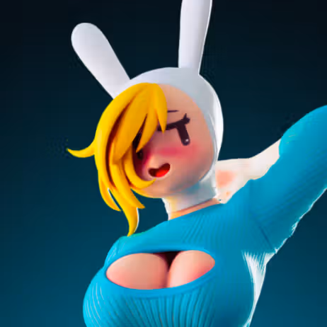 Fionna Campbell Statue | Adeventure Time Fan Art by Officer Rhu SFW,NSFW,Futa 3d printed statue,3d printed,3d printed figure,Fionna Campbell Statue,Adeventure Time Statue,futa statue,futa figurines,futanari figurines,futanari statue,nsfw statue