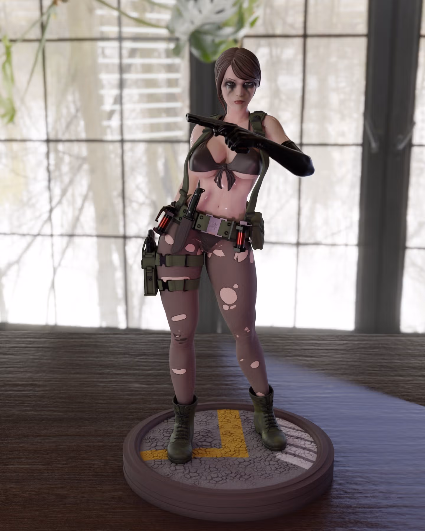 Statue Queit | Metal Gear Fan art par Momoji3d SFW,NSFW 3d printed,3d printed statue,nsfw statue,Queit Statue,Metal Gear statue