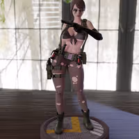 Figura Queit | Metal Gear Fanart autorstwa Momoji3d SFW,NSFW 3d printed,3d printed statue,nsfw statue,Queit Statue,Metal Gear statue