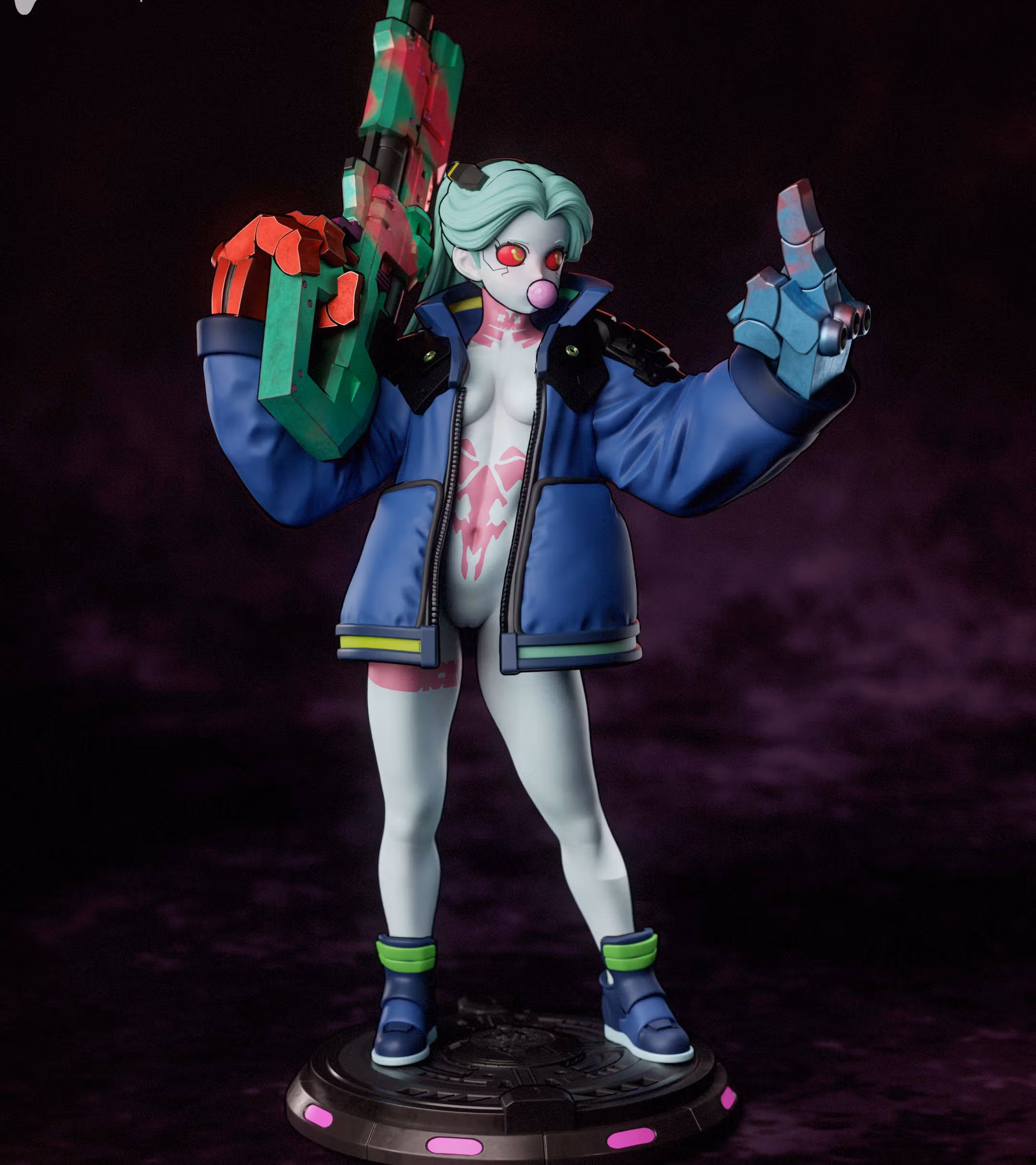 Figura Rebecca | Cyberpunk Edgerunners Fanart autorstwa Gatsu SFW,NSFW,Futa 3d printed statue,3d printed,nsfw statue,futa statue,Rebecca Statue,Cyberpunk Edgerunners statue,futa figurines,futanari figurines,futanari statue,furry statue