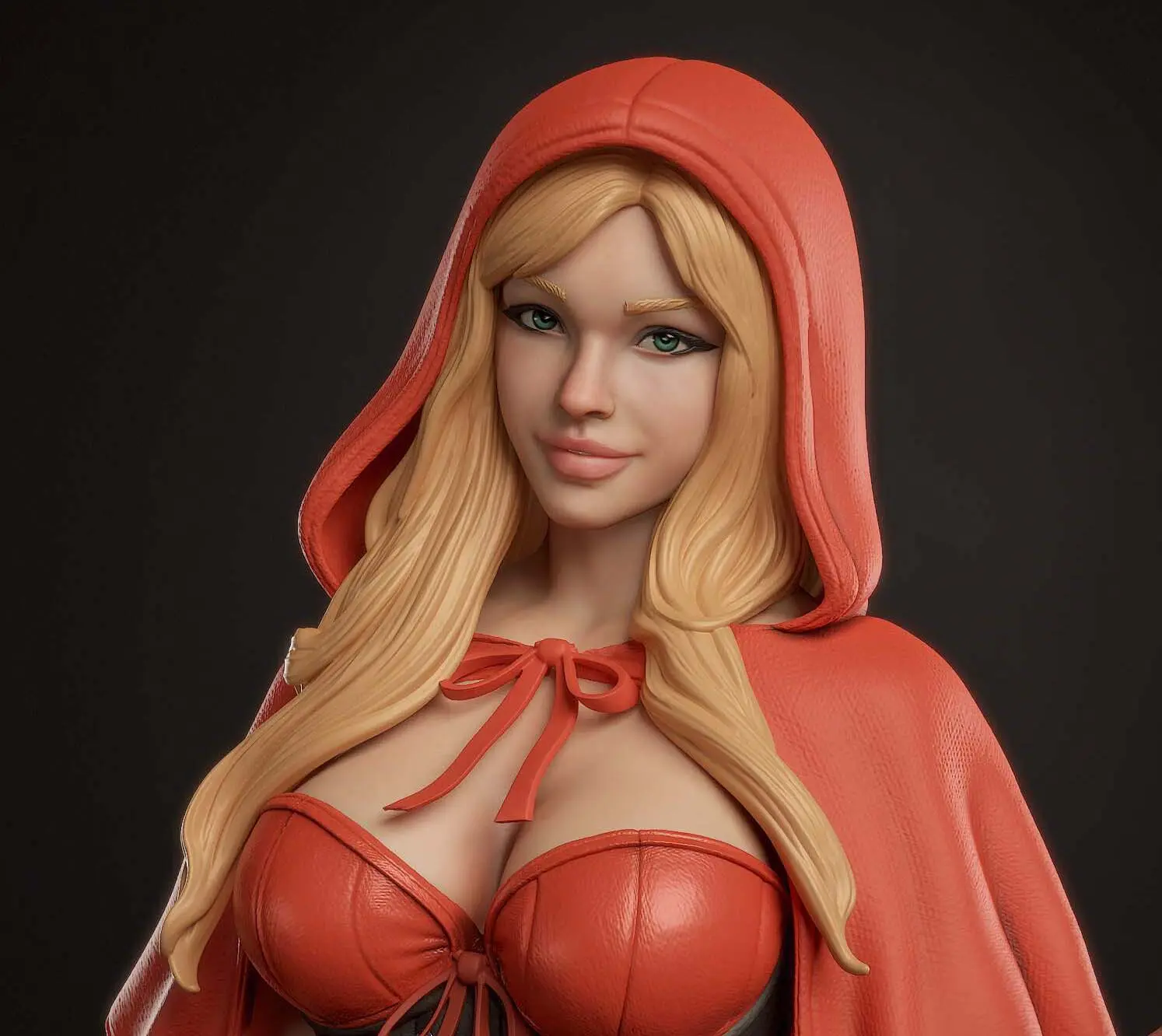 Red Riding Hood Statue | Fairy Tales Fanart von Abe3D SFW,NSFW 3d printed statue,Red Riding Hood Statue,Fairy Tales statue,3d printed figure,3d printed,nsfw statue