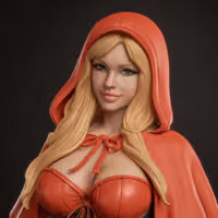 Red Riding Hood Statue | Fairy Tales Fanart von Abe3D SFW,NSFW 3d printed statue,Red Riding Hood Statue,Fairy Tales statue,3d printed figure,3d printed,nsfw statue