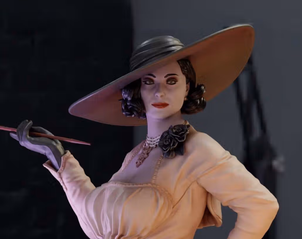 Lady Dimitrescu Statue | Resident Evil Fan Art by TrickorTreat3D SFW,NSFW 3d printed,3d printed statue,Lady Dimitrescu statue,Resident Evil statue,nsfw statue