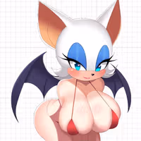 Rouge The Bat Bikini Furry Girl Sticker | Sonic the Hedgehog Vinyl Sticker SFW,NSFW sonic sticker,sfw sticker,Rouge the bat sticker,Furry Girl stickers,Rouge sticker,nsfw sticker