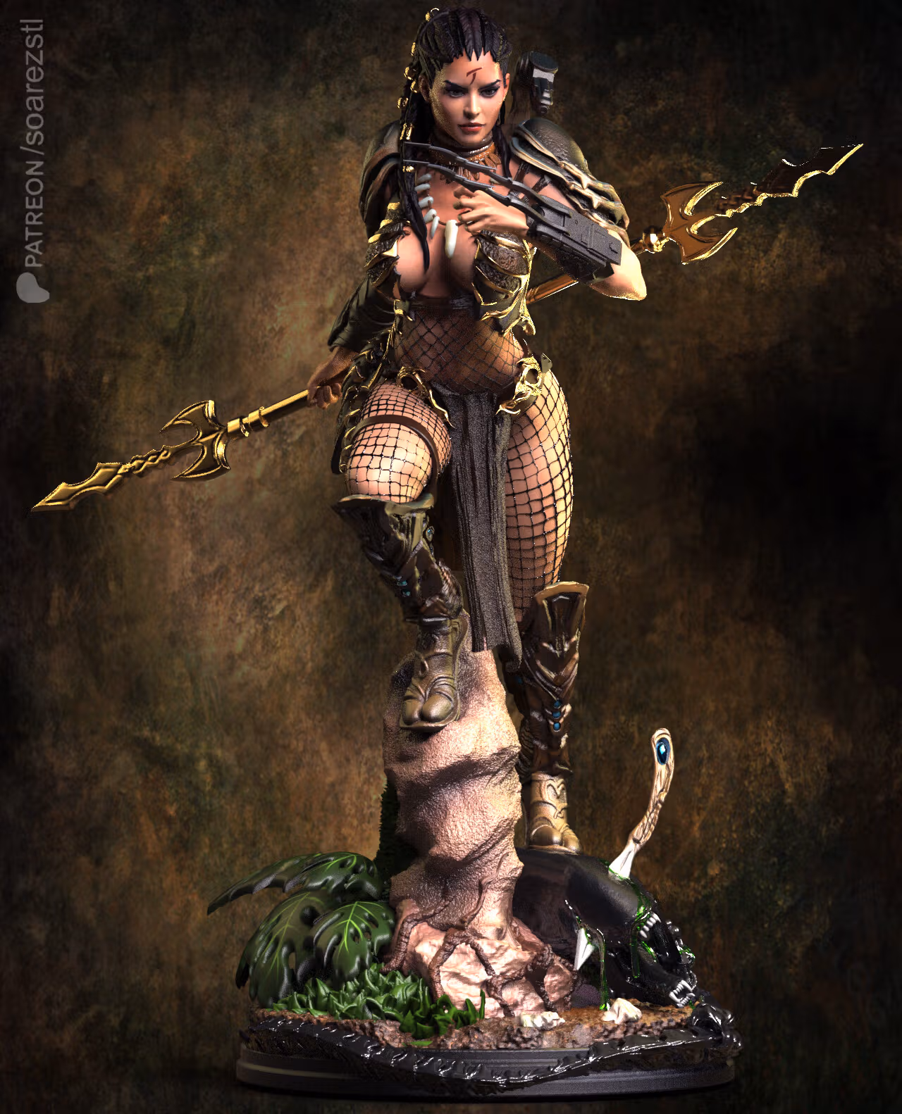 Figura Machiko Noguchi | Predator Fanart autorstwa Pop Totem SFW 3d printed,3d printed statue,3d printed figure,Machiko Noguchi Statue,Predator Statue