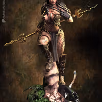 Figura Machiko Noguchi | Predator Fanart autorstwa Pop Totem SFW 3d printed,3d printed statue,3d printed figure,Machiko Noguchi Statue,Predator Statue