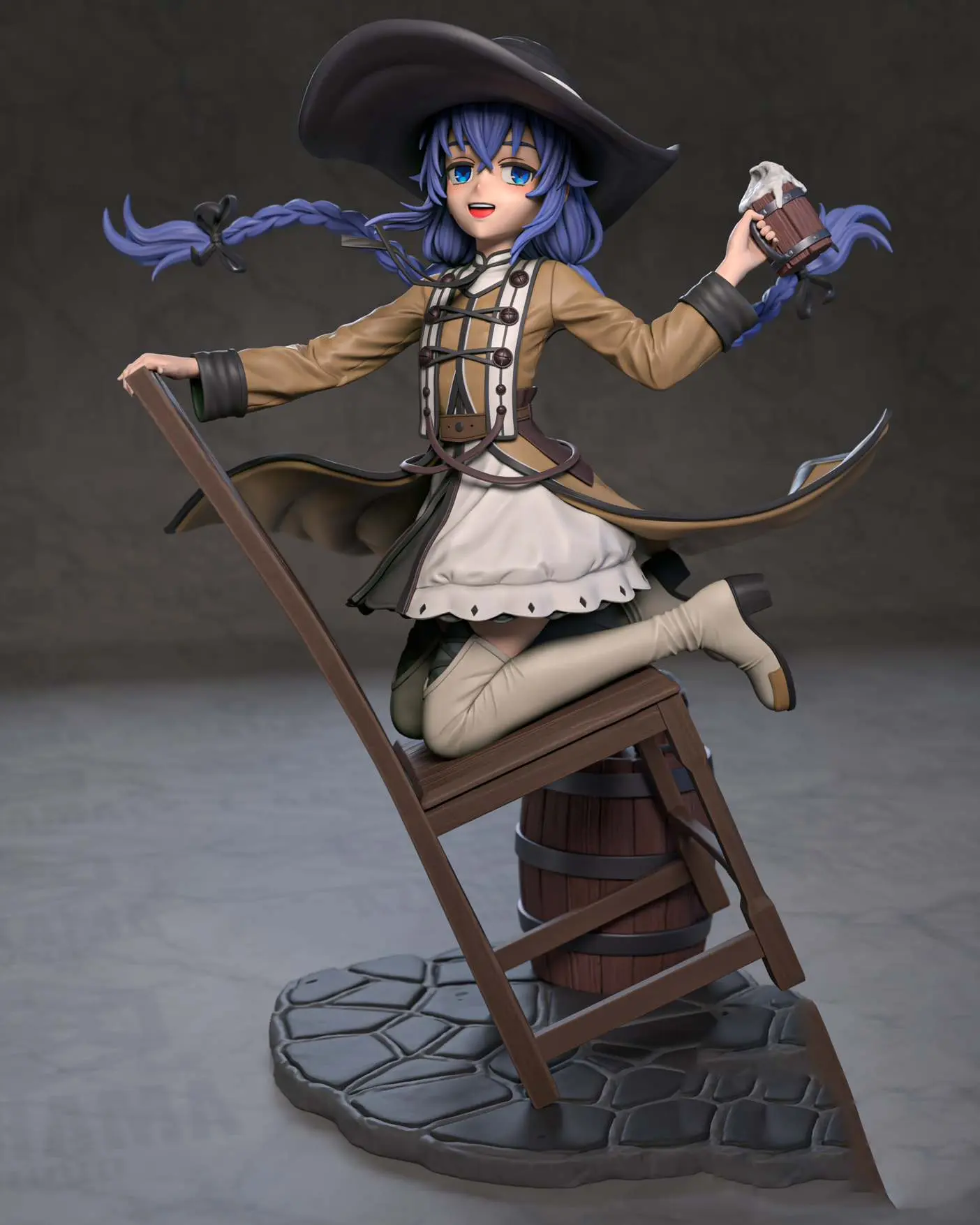 Roxy Migurdia Statue | Mushoku Tensei Fan Art by Azerama SFW,NSFW 3d printed,3d printed statue,nsfw statue,Roxy statue,Roxy Migurdia Statue,Mushoku Tensei statue