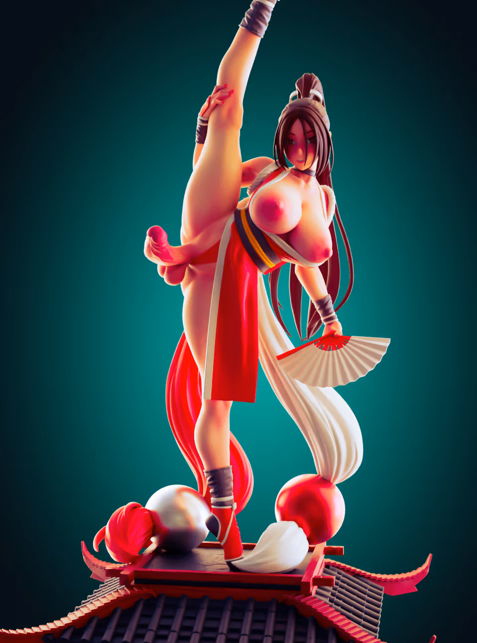 Mai Shiranui Statue | The King of Fighters Fan Art by Officer Rhu SFW,NSFW,Futa 3d printed statue,3d printed,3d printed figure,Mai Shiranui Statue,The King of Fighters Statue,futa statue,futa figurines,futanari figurines,futanari statue,nsfw statue