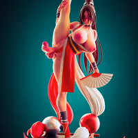 Mai Shiranui Statue | The King of Fighters Fan Art by Officer Rhu SFW,NSFW,Futa 3d printed statue,3d printed,3d printed figure,Mai Shiranui Statue,The King of Fighters Statue,futa statue,futa figurines,futanari figurines,futanari statue,nsfw statue