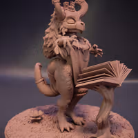 Moon Forest Witch Kobold Miniature | DnD Fan Art by Jigglystix SFW,NSFW 3d printed,miniature,dnd miniature,Moon Forest Witch Kobold,3d printed miniature,nsfw miniature