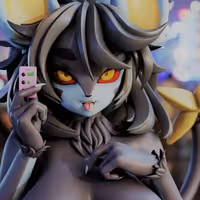 Luxray Statue | Pokemon Fanart von Momoji3d NSFW 3d printed statue,3d printed,nsfw statue,3d printed figure,Luxray Statue,Pokemon Statue,furry statue