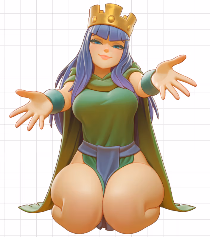 Archer Queen Sticker | Clash of Clans Vinyl Sticker SFW archer queen sticker,SFW stickers,Clash of Clans 