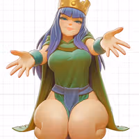Archer Queen Sticker | Clash of Clans Vinyl Sticker SFW archer queen sticker,SFW stickers,Clash of Clans