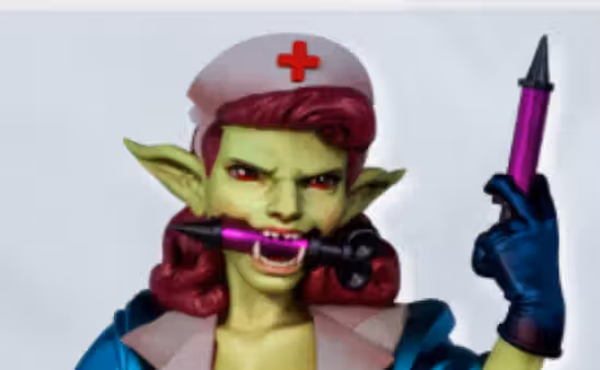 Zorgra Bloodmender Orc Medic Miniature | Cyberpunk2077 Fan Art by Gaz Minis SFW,NSFW 3d printed,miniature,Cyberpunk2077 miniature,nsfw miniature,Zorgra Bloodmender Orc Medic,3d printed miniature