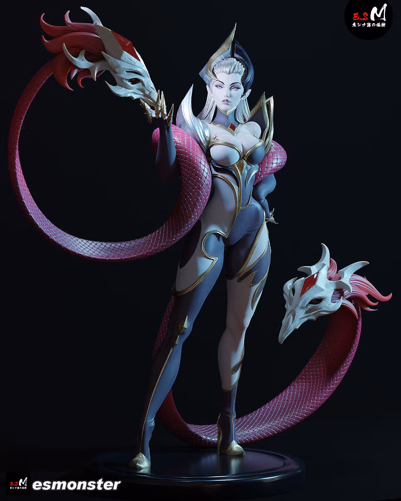 Statue Coven Evelynn | League of Legends Fan art par E.S Monster SFW 3d printed statue,3d printed,nsfw statue,3d printed figure,Coven Evelynn Statue,League of Legends Statue