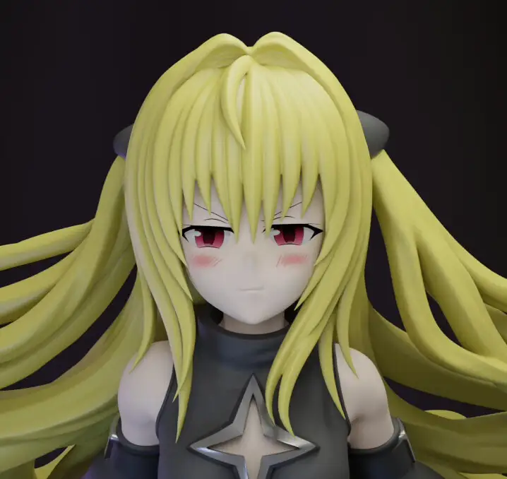 Golden Darkness Statue | To Love-Ru Fan Art by MoonFigures SFW 3d printed,3d printed statue,To Love-Ru Statue,Konjiki no Yami Statue,Golden Darkness Statue,3d printed figure