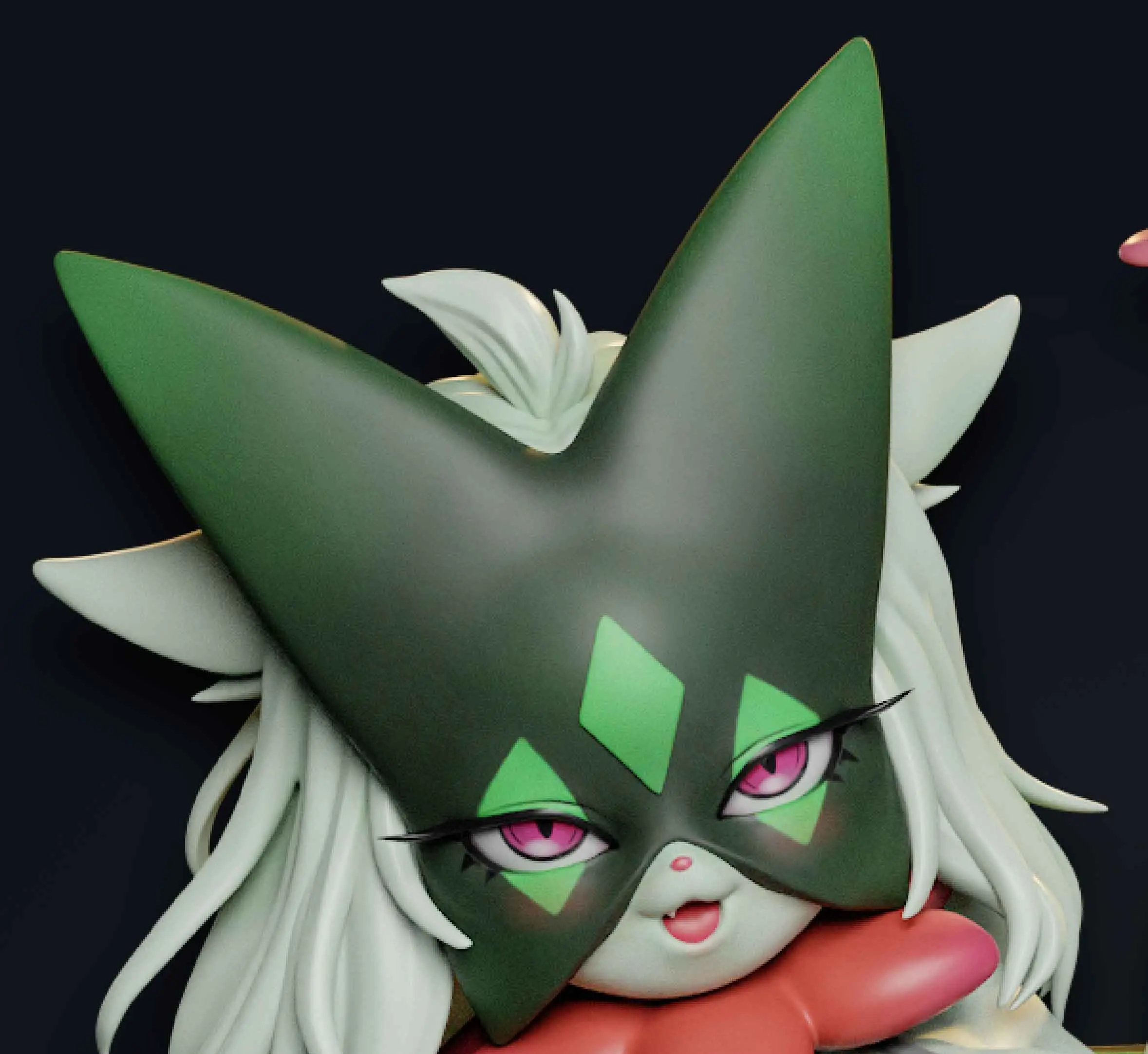 Statua Luscious Meowscarada Furry | Pokemon Fan art di Onagaba SFW,NSFW 3d printed statue,3d printed,3d printed figure,Meowscarada Statue,Pokémon Statue,nsfw statue,furry statue