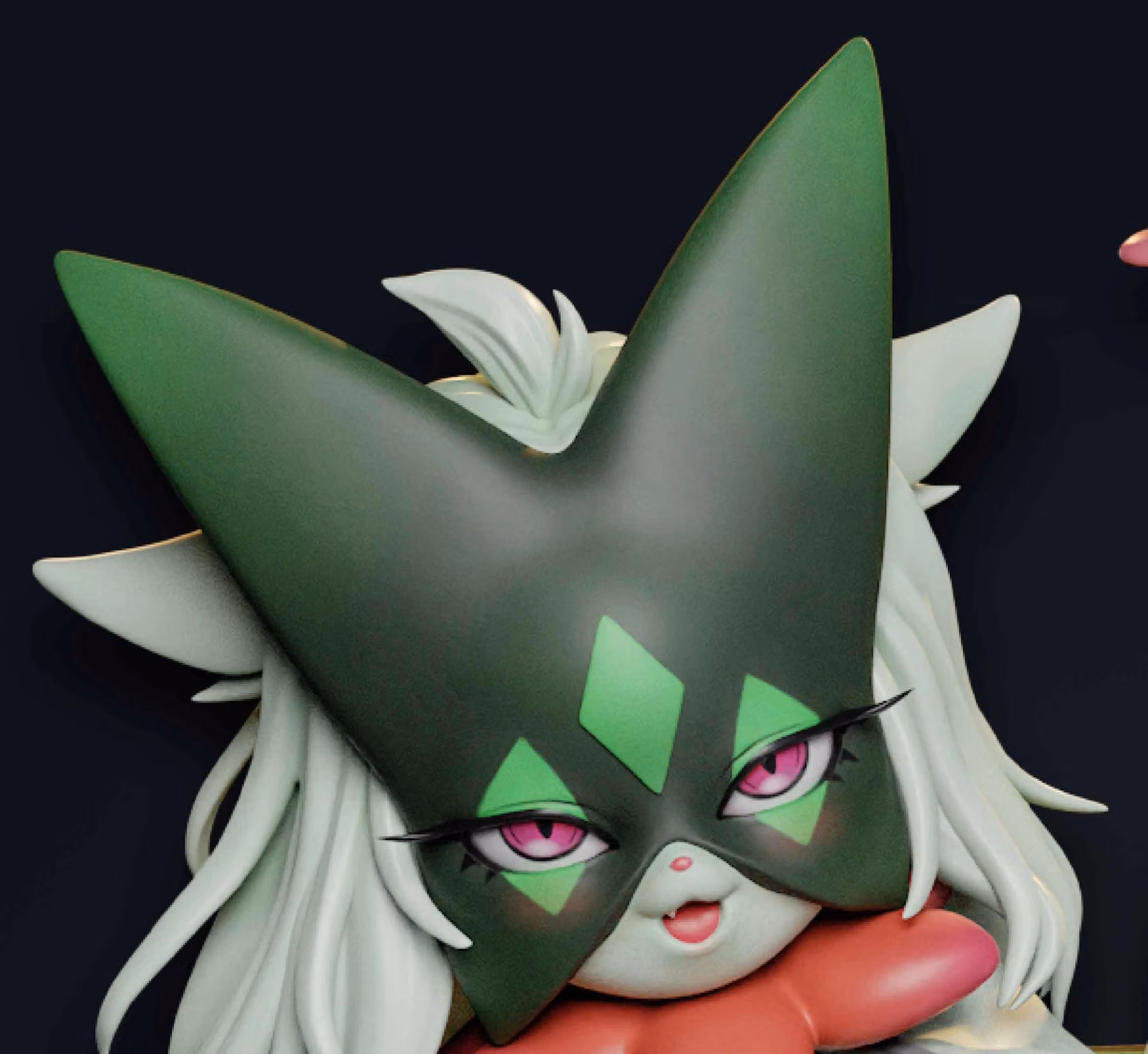 Luscious Meowscarada Furry Statue | Pokemon Fan Art by Onagaba SFW,NSFW 3d printed statue,3d printed,3d printed figure,Meowscarada Statue,Pokémon Statue,nsfw statue,furry statue