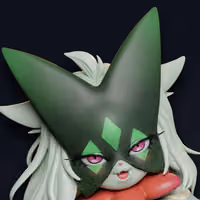 Statue Luscious Meowscarada Furry | Pokemon Fan art par Onagaba SFW,NSFW 3d printed statue,3d printed,3d printed figure,Meowscarada Statue,Pokémon Statue,nsfw statue,furry statue