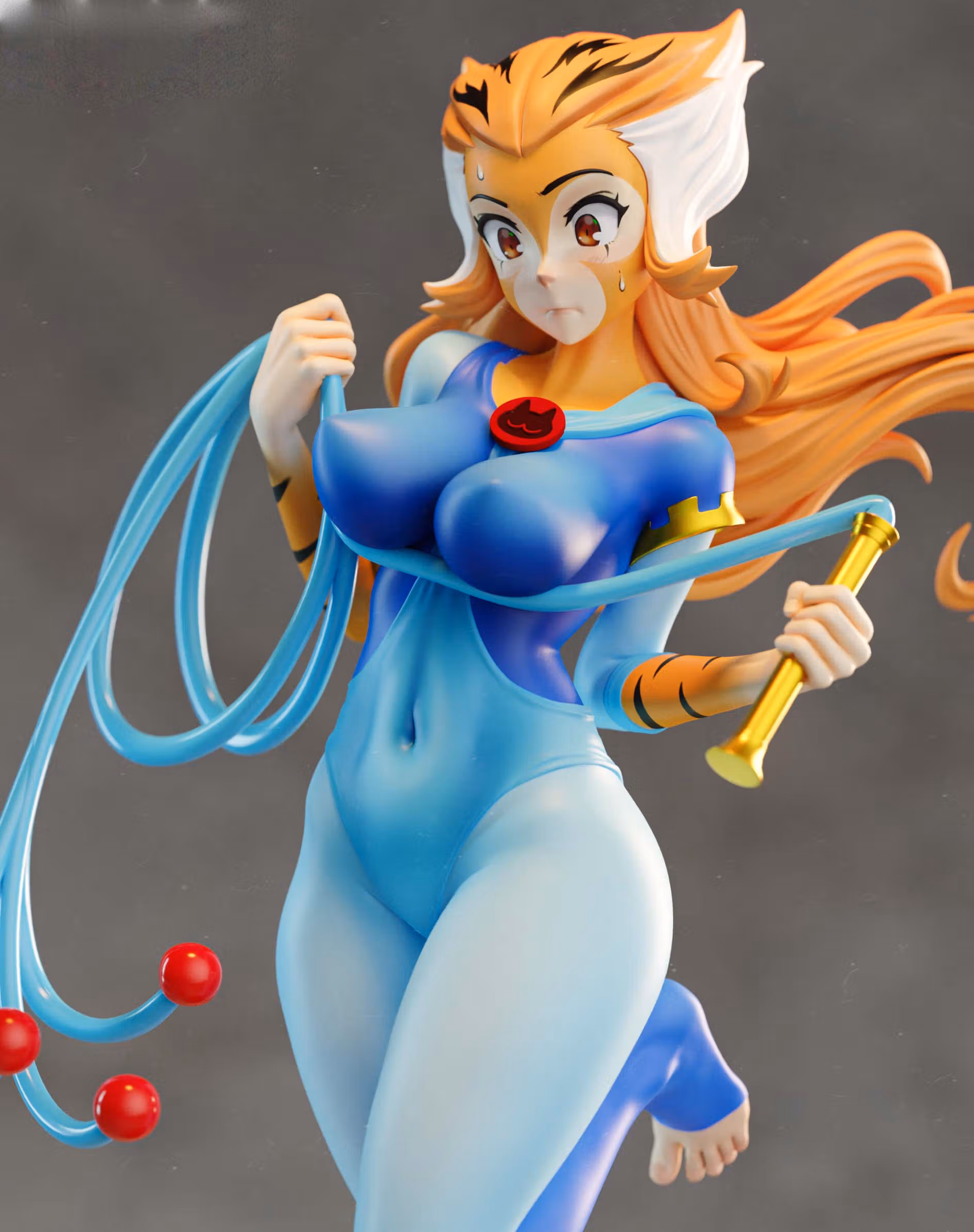 Estatua Tygra Girl Furry | ThunderCats Fan art por Gatsu SFW,NSFW 3d printed statue,3d printed,nsfw statue,Tygra Girl Statue,ThunderCats Statue,furry statue
