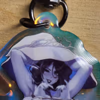 Ranni Front Keychain | Elden Ring Acrylic Keychain SFW And NSFW Ranni nsfw,Ranni keychain,furry keychain,SFW keychain,Elden Ring,nsfw keychain