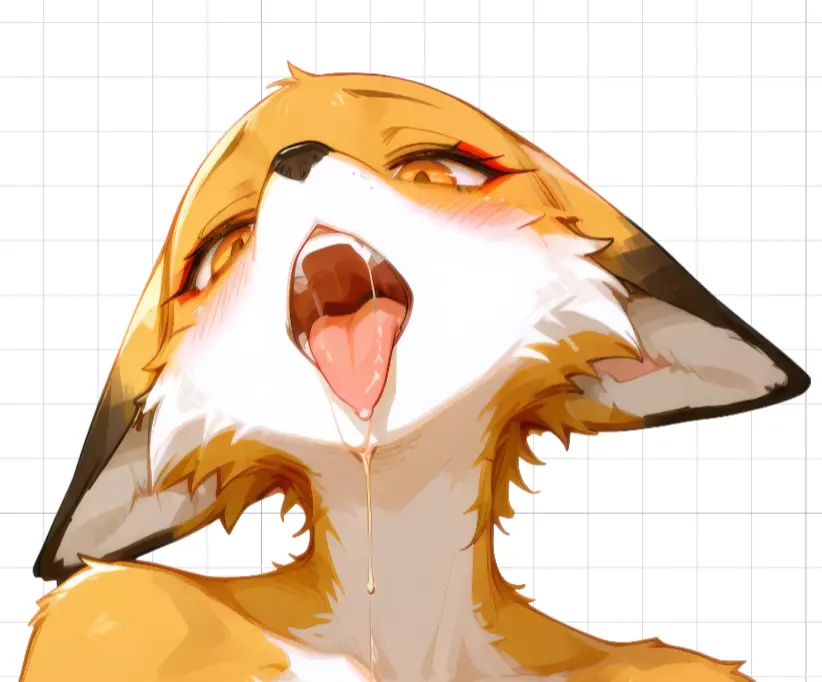 Pegatina Fox Girl Holding Breasts Furry | Original Pegatina de vinilo SFW furry sticker,Fox sticker,nsfw sticker,stickers