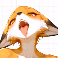 Fox Girl Holding Breasts Furry Sticker | Original Vinyl-Sticker SFW furry sticker,Fox sticker,nsfw sticker,stickers