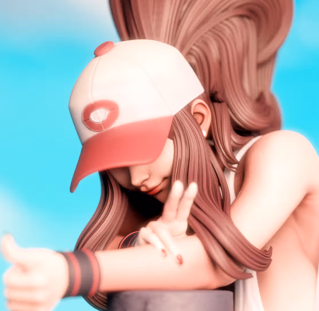 Hilda Adult Statue | Pokemon Fan Art by Momoji3d SFW,NSFW 3d printed statue,3d printed,nsfw statue,pokemon statue,Hilda statue
