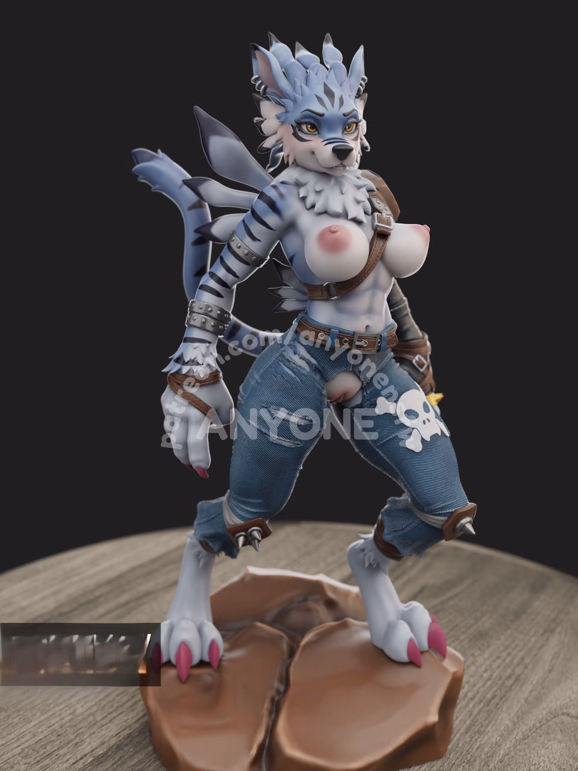 WereGarurumon Statue | Digion Fan Art by Anyonensfw SFW,NSFW,Futa 3d printed,3d printed statue,nsfw statue,futa statue,WereGarurumon Statue,Digion Statue,futa figurines,futanari figurines,futanari statue,furry statue