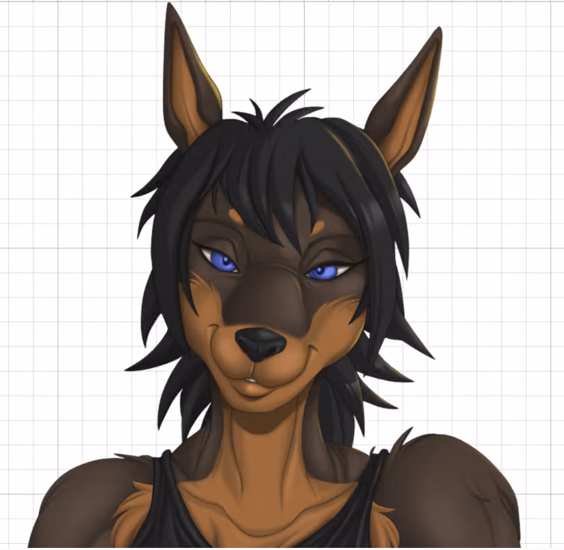 Doberman Gym Furry Sticker | Original Vinyl Sticker SFW,NSFW,Futa furry sticker,nsfw sticker,futanari sticker,Doberman sticker,original sticker,futa sticker