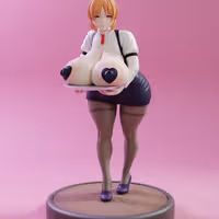 Bartender Girl Statue | Original Fanart von KiTNo SFW,NSFW 3d printed statue,3d printed figure,nsfw statue,Original statue,Bartender Girl statue