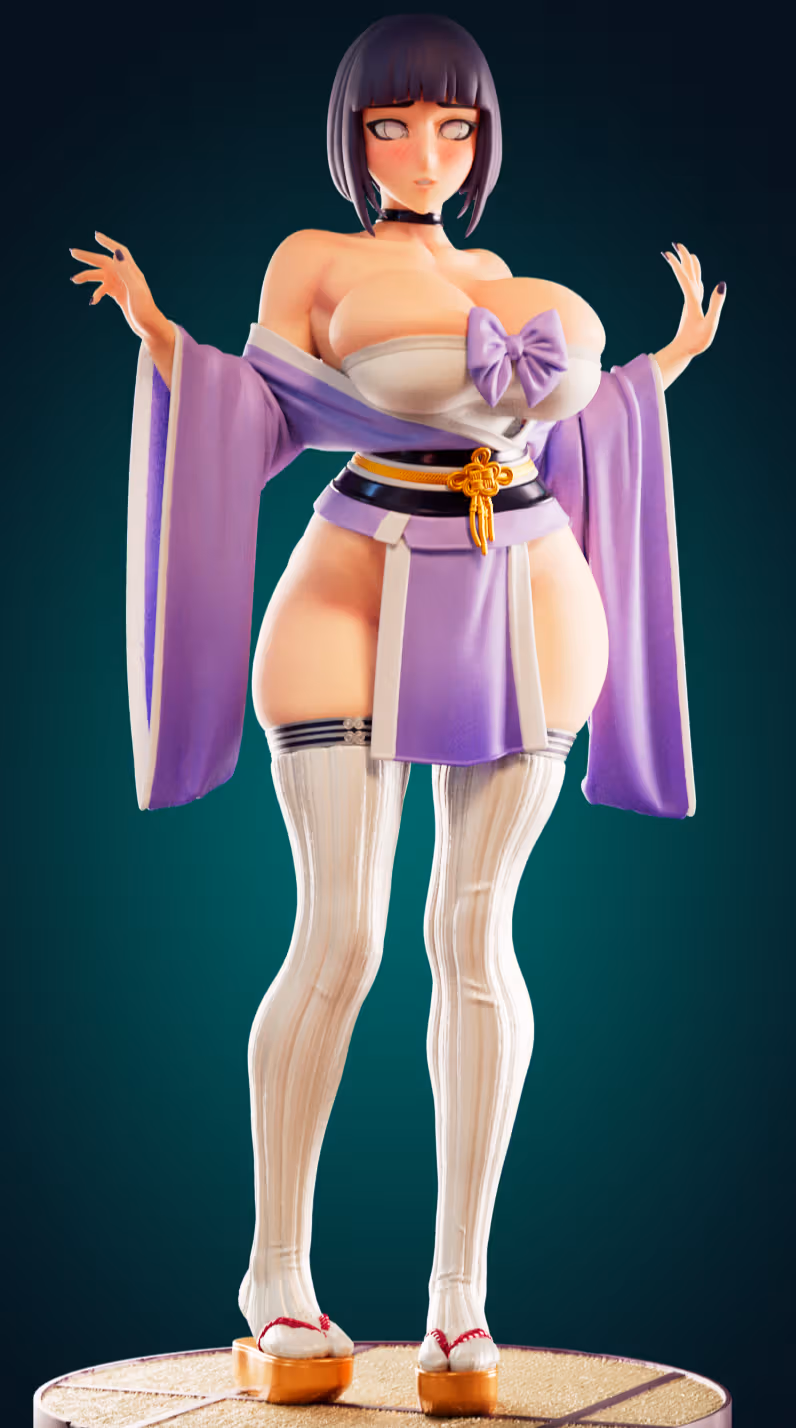 Statue Hinata Hyuga Kimono | Naruto Fan art par Officer Rhu SFW,NSFW,Futa 3d printed statue,3d printed,3d printed figure,Hinata Hyuga Statue,Naruto Statue,futa statue,futa figurines,futanari figurines,futanari statue,nsfw statue