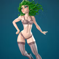 Tatsumaki Statue | One-Punch Man Fanart von Dinamuuu3d SFW,NSFW 3d printed statue,3d printed,Tatsumaki Statue ,3d printed figure,nsfw statue,One-Punch Man Statue